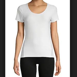 SOLD!!! Gottex White Tee Mesh Sides Active Stretch Top NWT!
